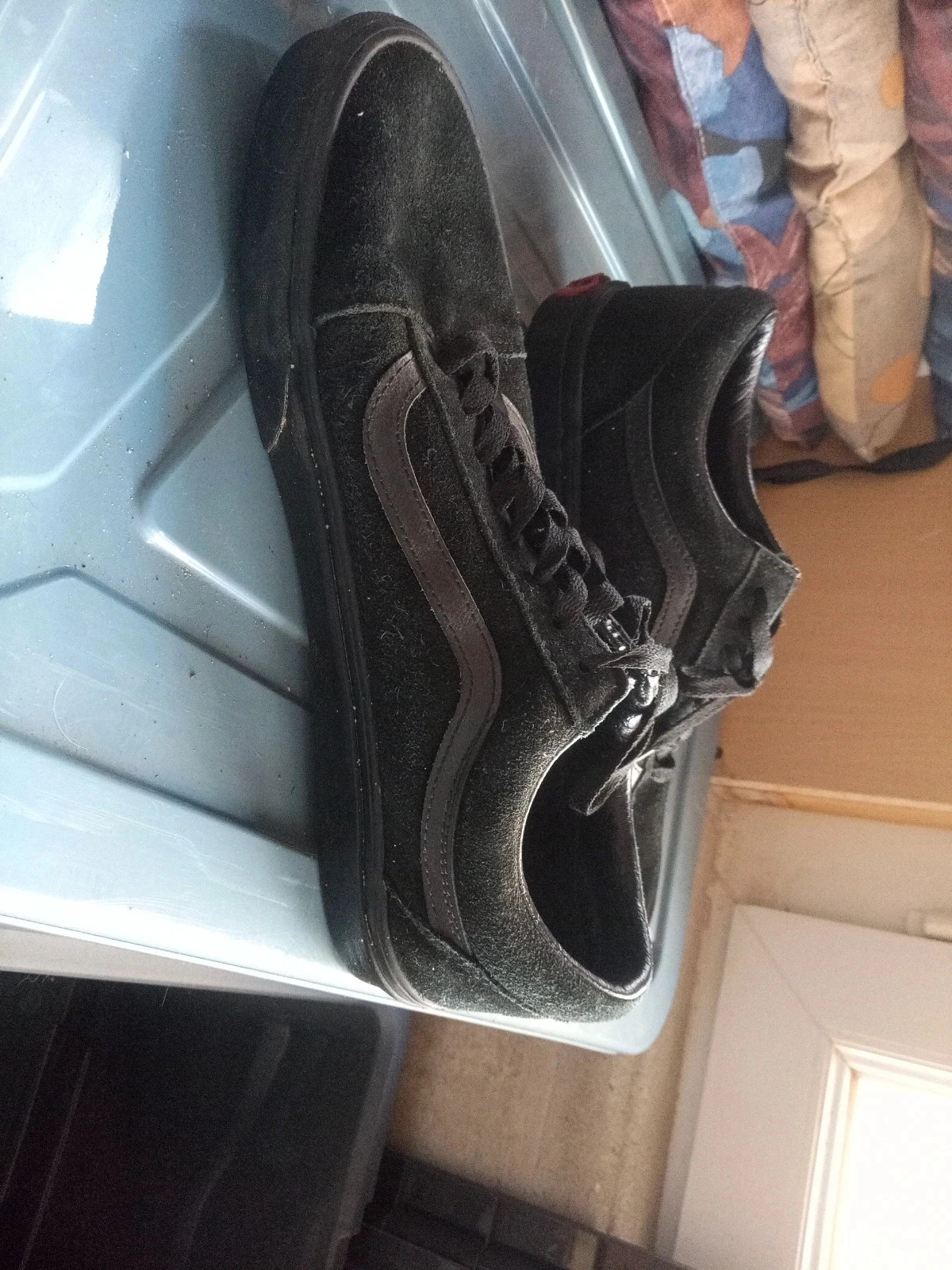Zapatillas Vans Old Skool Suede – Todas Negras Triple Black Talla 44 – photo 9